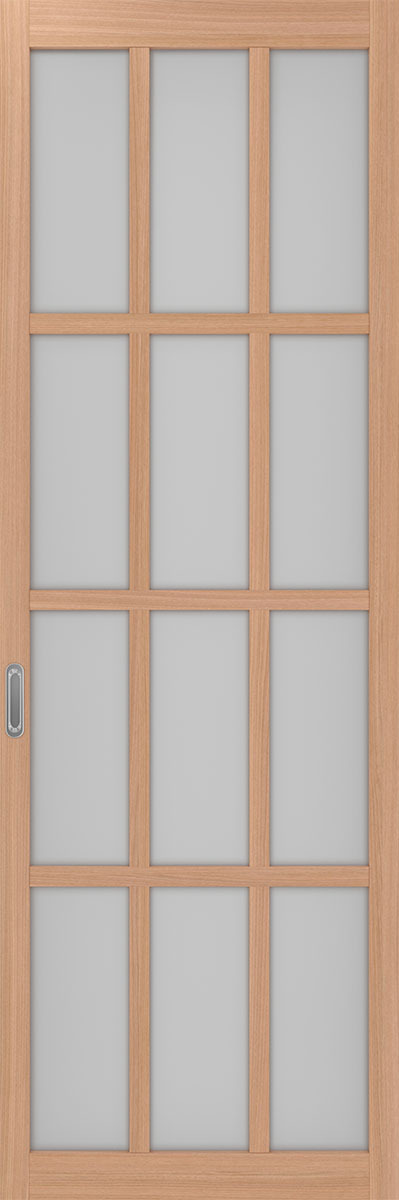 Перегородка межкомнатная Оптима Порте 104b.2222, цвет темный ясень, экошпон, стекло мателюкс (за 1 кв.м)