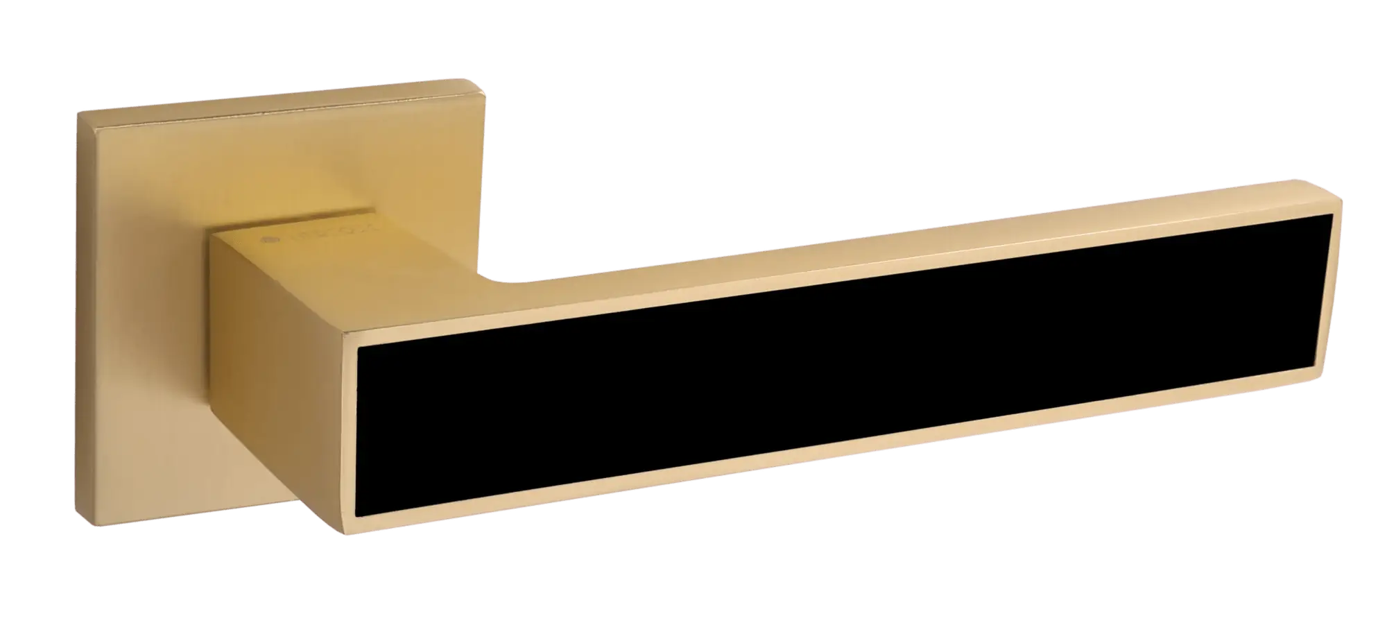 Ручка квадрат Тикс Кария 237-03 slim SSG/B, цвет золото матовое сатинированное/черный (гарантия - 6 месяцев)