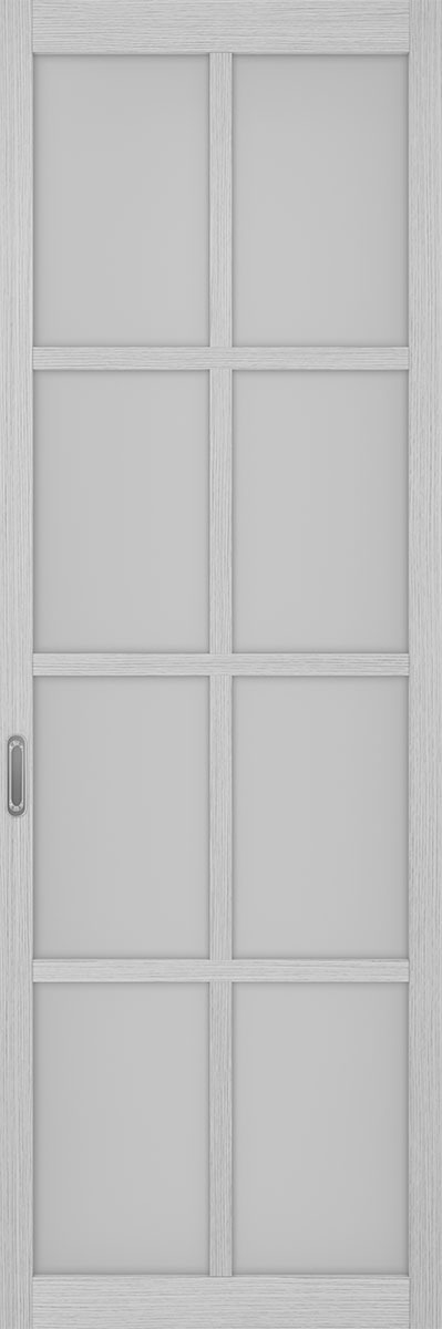 Перегородка межкомнатная Оптима Порте 104а.2222, цвет серый дуб, экошпон, стекло мателюкс (за 1 кв.м)